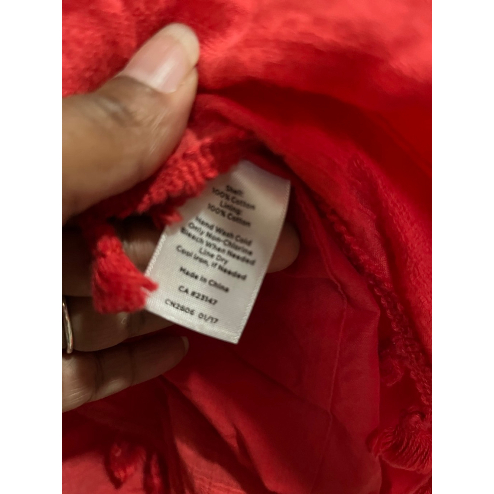 EUC Women's Talbots Red Tiered Tassel Mini Skirt L - Picture 7 of 10